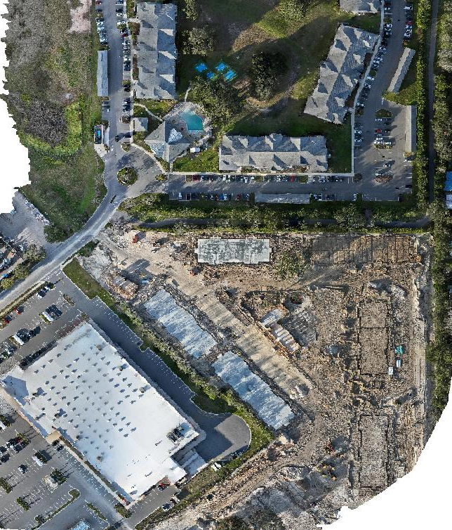 Drone equipped with high-resolution camera flying over a construction site, capturing data for mapping and analysis. Drone Mapping in Construction