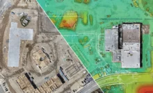 Drone Surveying for Construction in Orlando Orthophoto of a construction site in Orlando showcasing detailed drone surveying and topographic mapping with advanced sensors and GPS technology