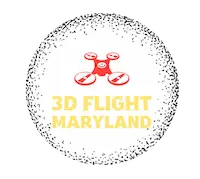 Home 10 3D Flight Maryland logo – bold 3D typography with a swooping flight path element