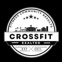 Home 5 CrossFit Exalted logo – bold text with a stylized X and barbell