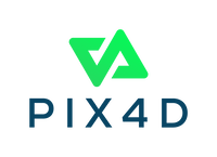 Home 8 Pix4D logo – italic green gradient text with sharp edges