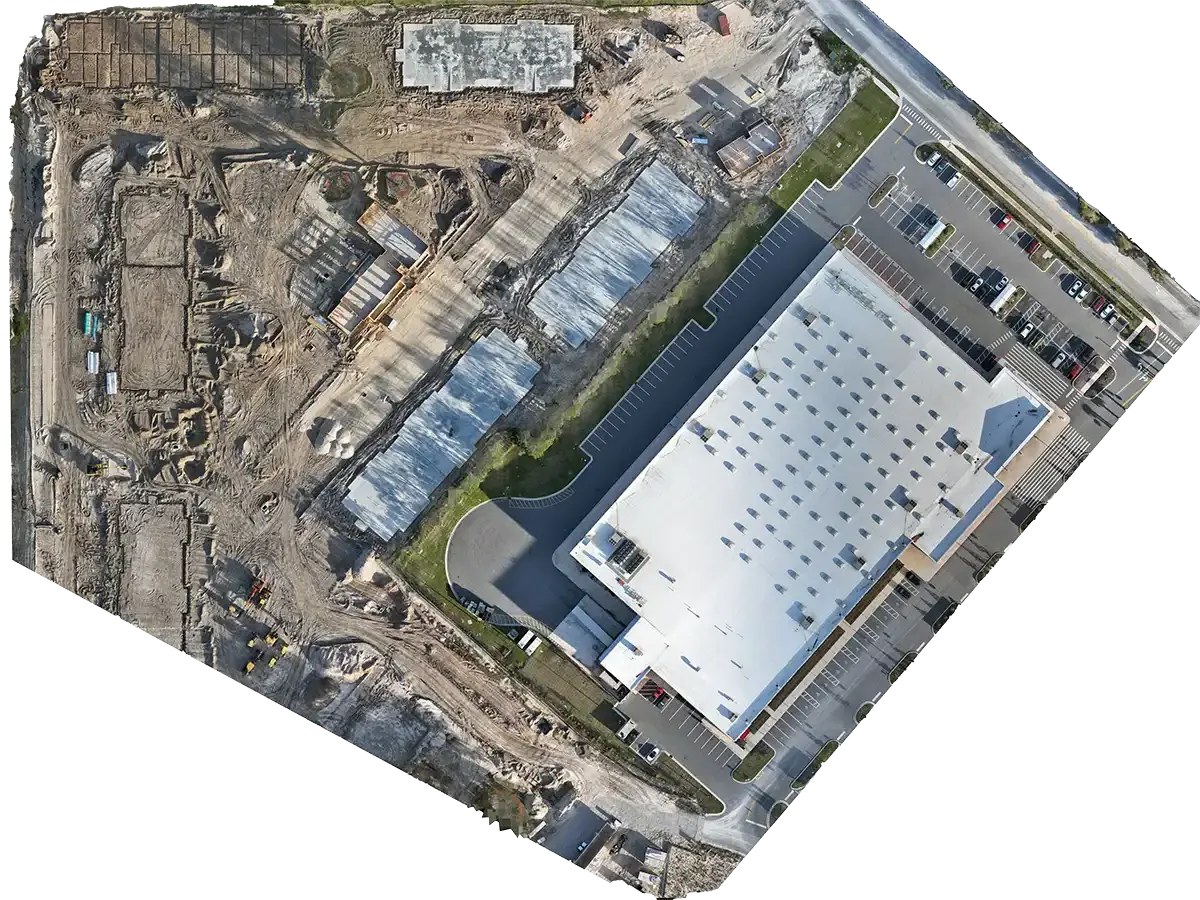 Precision & Accuracy Orthophoto of a Central Florida construction site.
